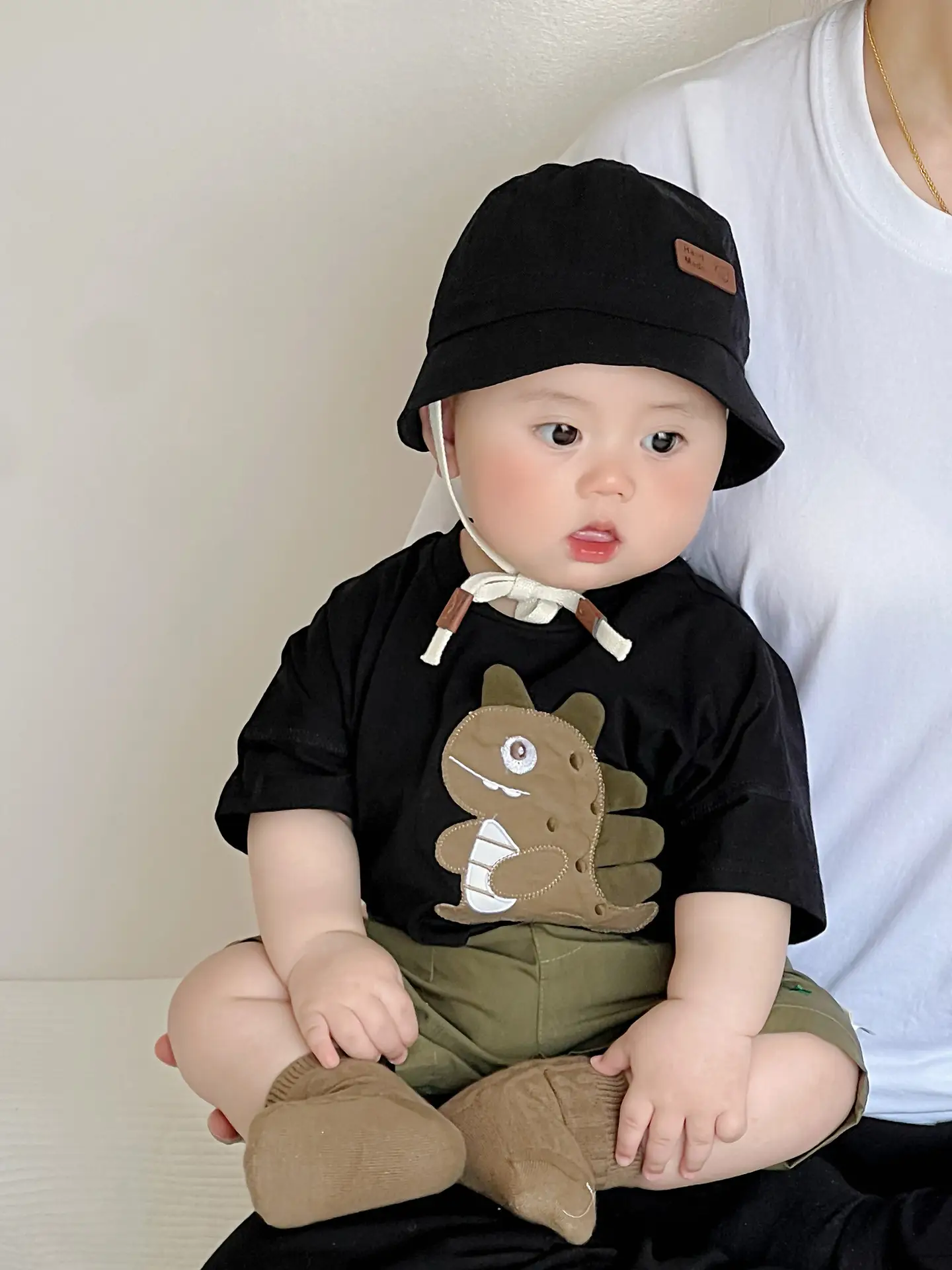 Kids Green Star Print Shorts Summer Suit - Image 8