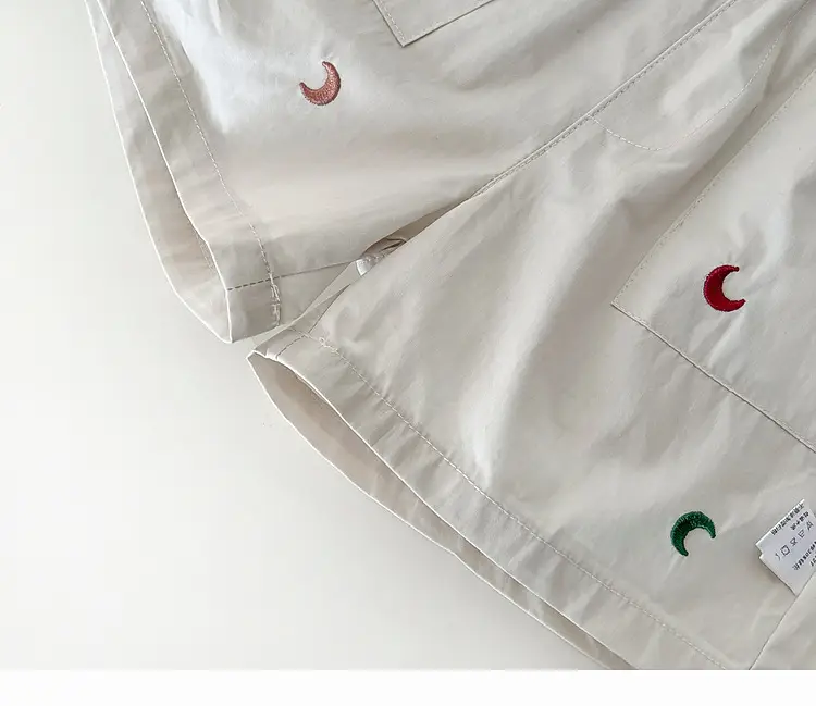 Kids Green Star Print Shorts Summer Suit — feature 26