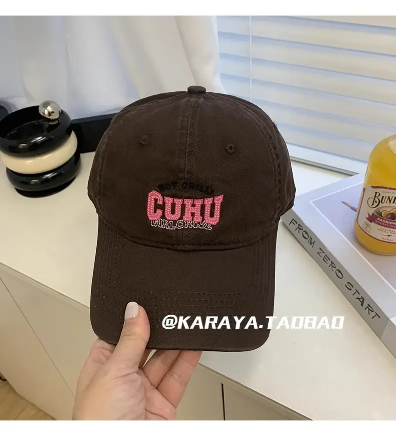 Women Casual CUHU Cap Pink Letter Cap — feature 13