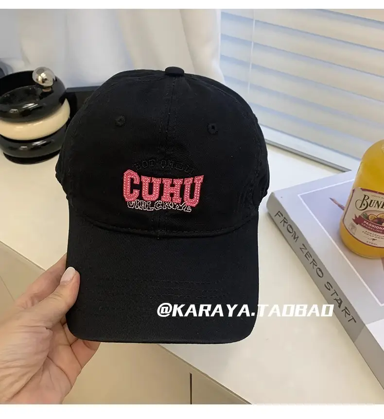 Women Casual CUHU Cap Pink Letter Cap — feature 14