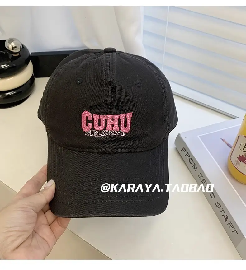 Women Casual CUHU Cap Pink Letter Cap — feature 17