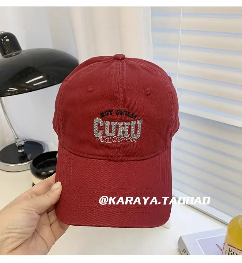 Women Casual CUHU Cap Pink Letter Cap — feature 18