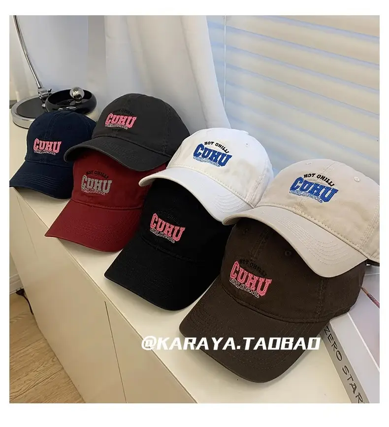 Women Casual CUHU Cap Pink Letter Cap — feature 4