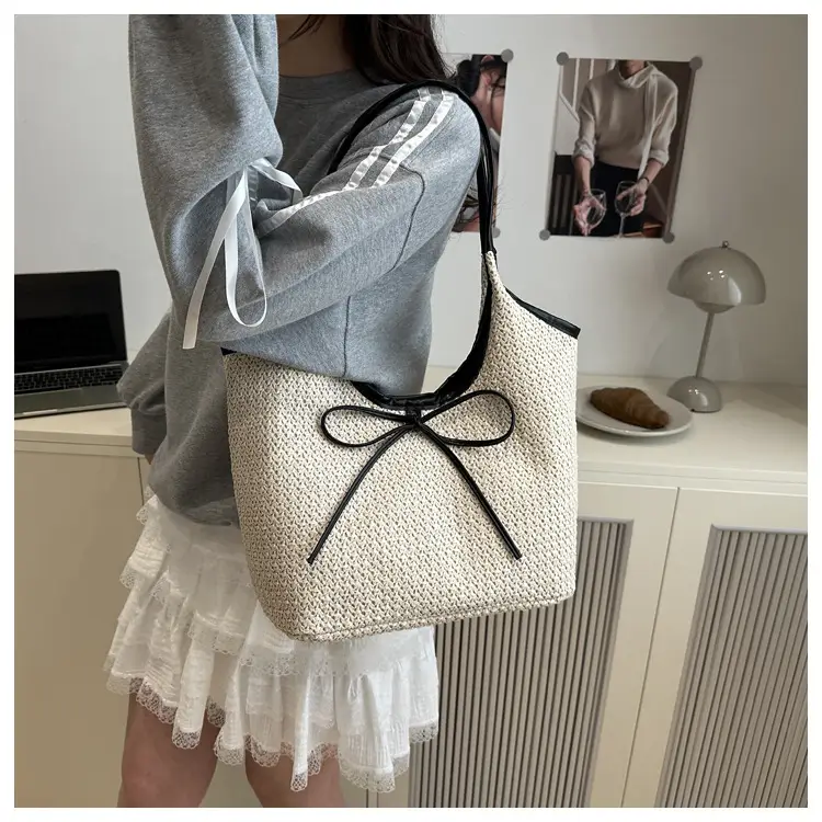 2026 Straw Bow-Knot Shoulder Bag Large Capacity — feature 11