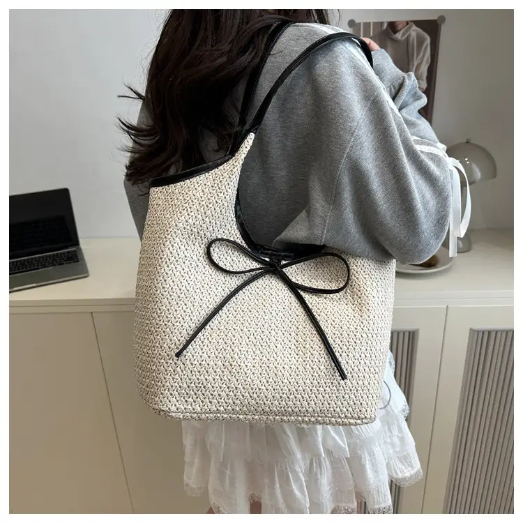 2026 Straw Bow-Knot Shoulder Bag Large Capacity — feature 14