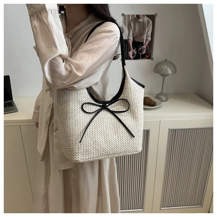 2026 Straw Bow-Knot Shoulder Bag Large Capacity — feature 16