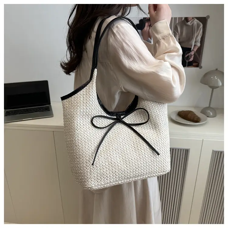 2026 Straw Bow-Knot Shoulder Bag Large Capacity — feature 20