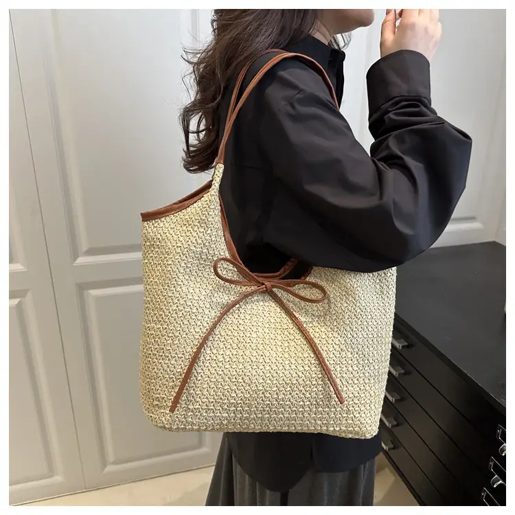 2026 Straw Bow-Knot Shoulder Bag Large Capacity — feature 23