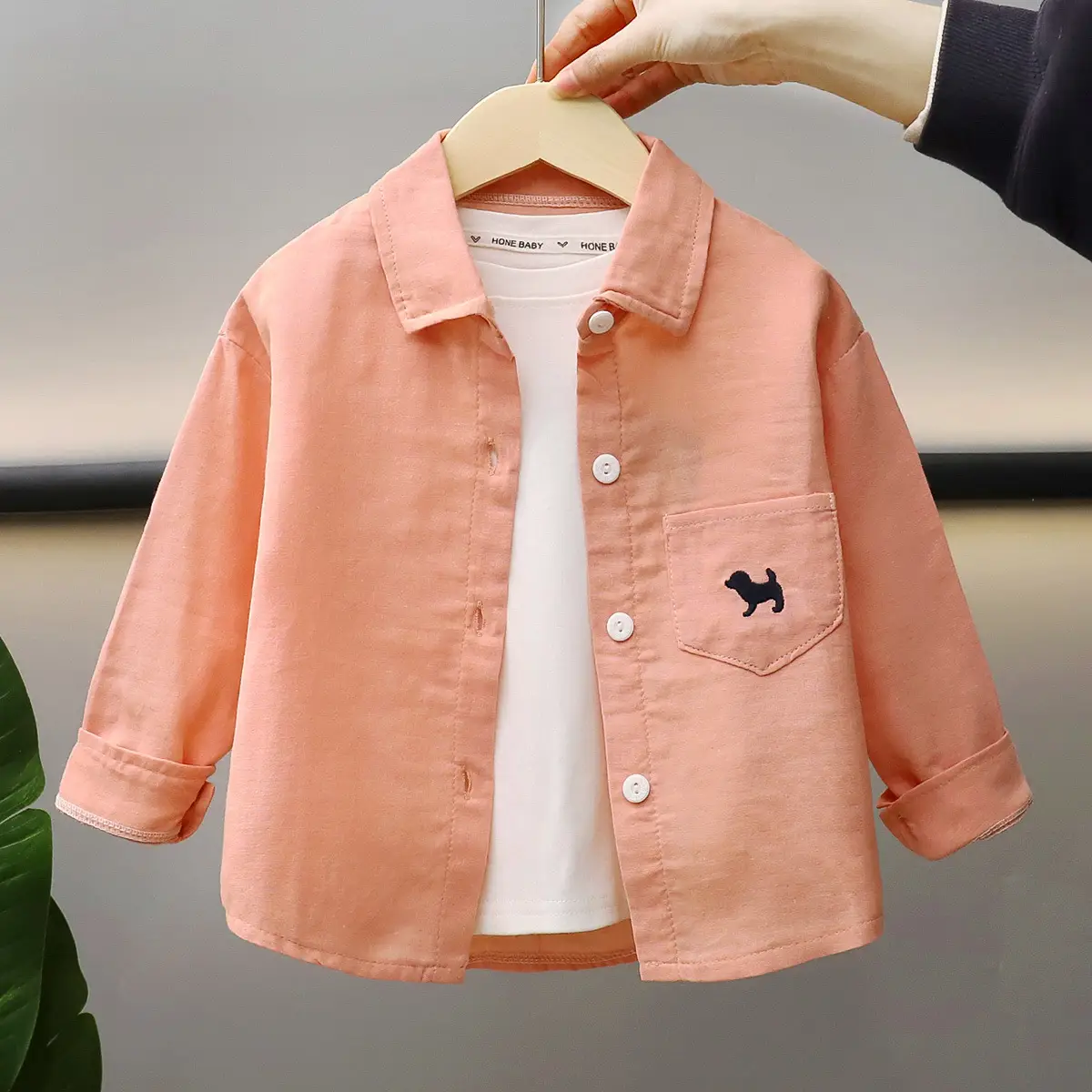 White Long Sleeve Cotton Shirt for Boys Girls