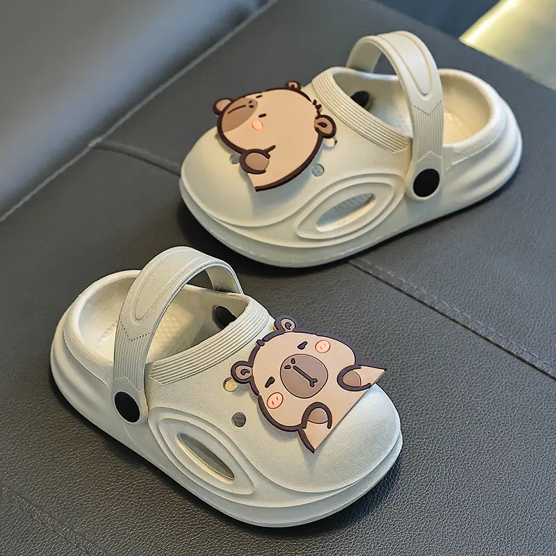 Lovable Kids Sandals Cream Bear Design Summer