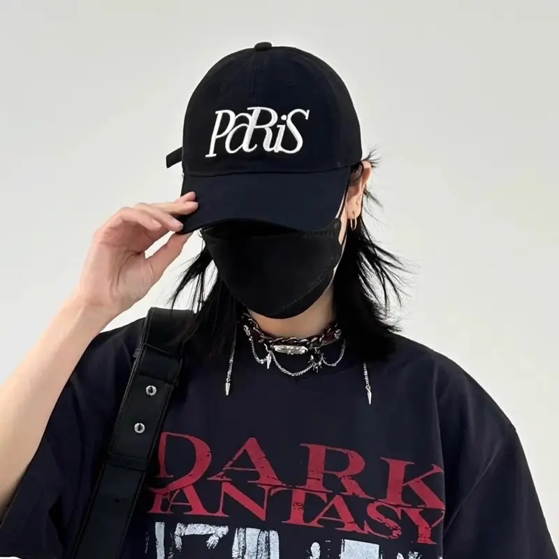 Korean Paris Letter Embroidery Baseball Cap for Women - Image 9