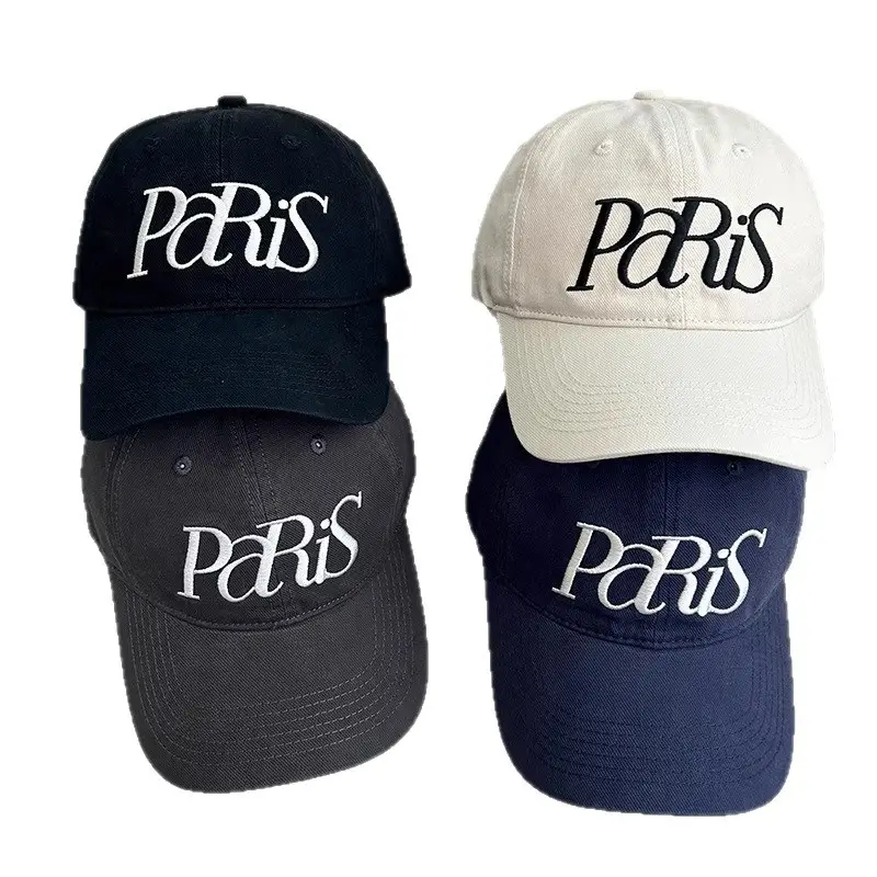 Korean Paris Letter Embroidery Baseball Cap for Women - Image 10