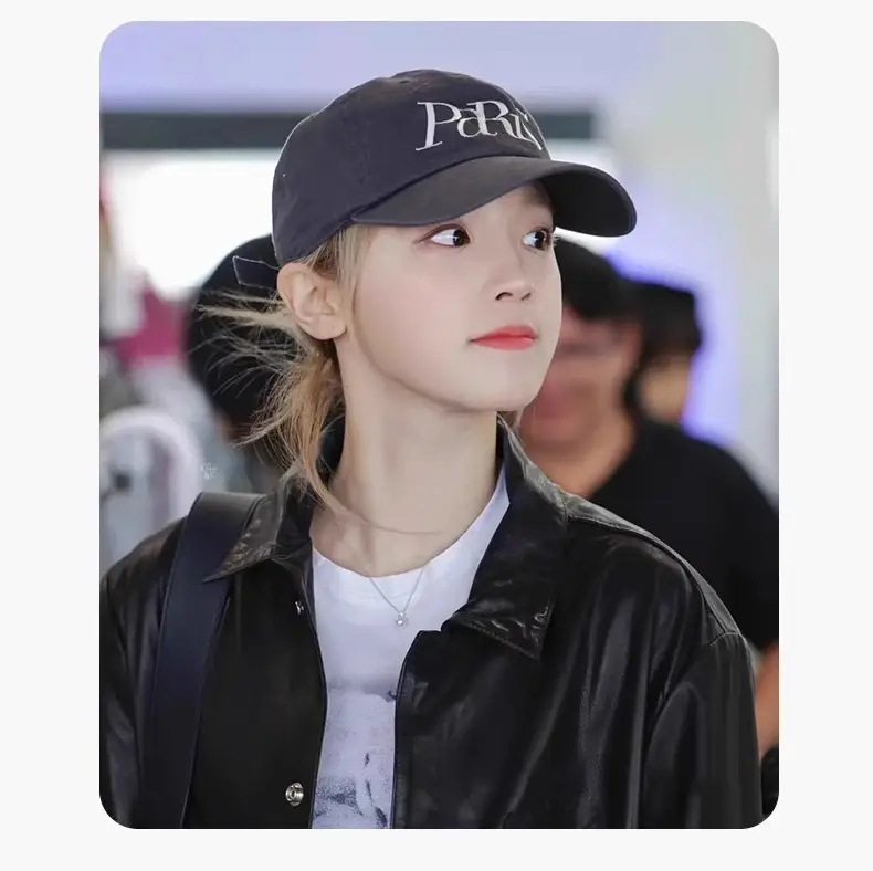 Korean Paris Letter Embroidery Baseball Cap for Women — feature 11