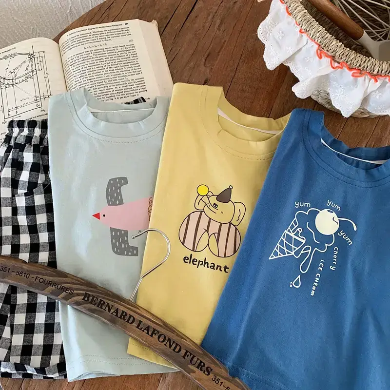 Kids Cartoon T-Shirts 2025 Summer New Boys Korean Style - Image 3