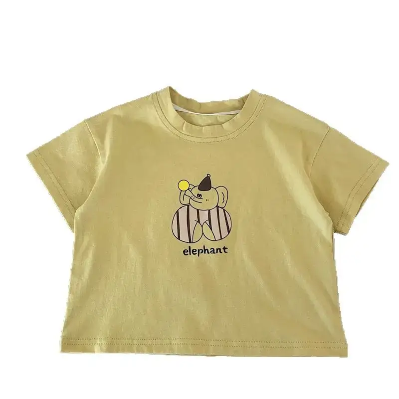Kids Cartoon T-Shirts 2025 Summer New Boys Korean Style - Image 5