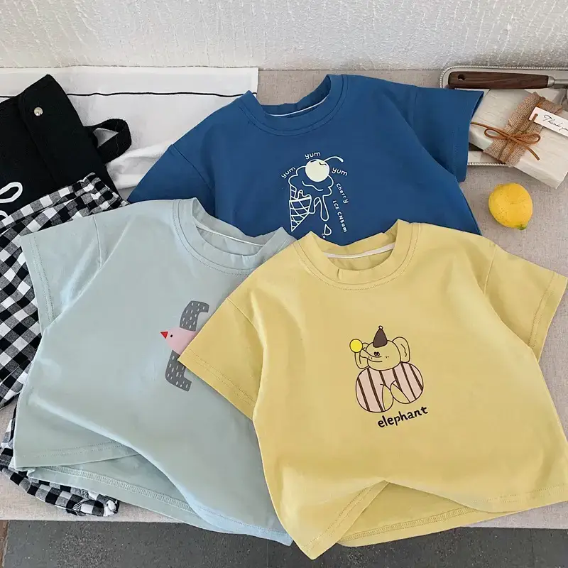 Kids Cartoon T-Shirts 2025 Summer New Boys Korean Style — feature 1