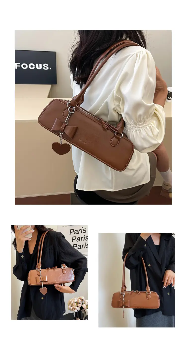French Style Women's Shoulder Bag Red 2025 — feature 13