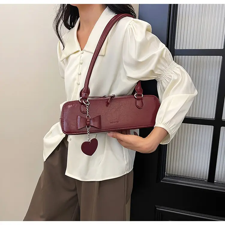 French Style Women's Shoulder Bag Red 2025 — feature 26