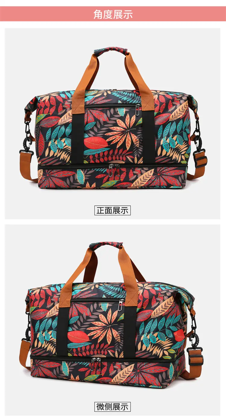 Large Capacity Printed Travel Bag Waterproof Lightweight — feature 22