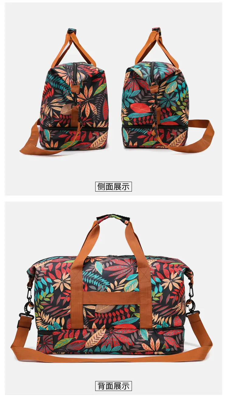 Large Capacity Printed Travel Bag Waterproof Lightweight — feature 23