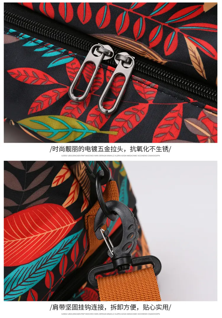 Large Capacity Printed Travel Bag Waterproof Lightweight — feature 26