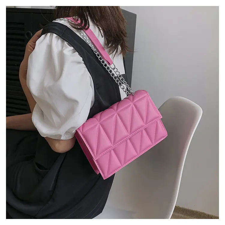 Black Quilted Shoulder Crossbody Bag with Chain — feature 23