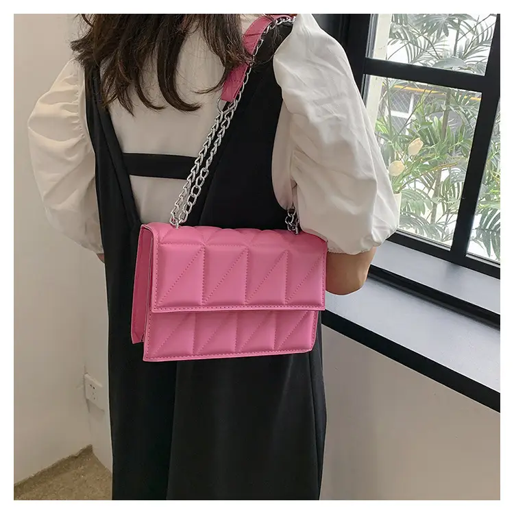 Black Quilted Shoulder Crossbody Bag with Chain — feature 26