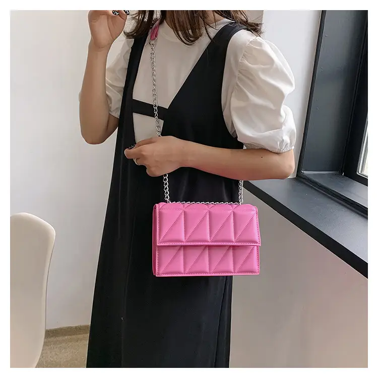 Black Quilted Shoulder Crossbody Bag with Chain — feature 27