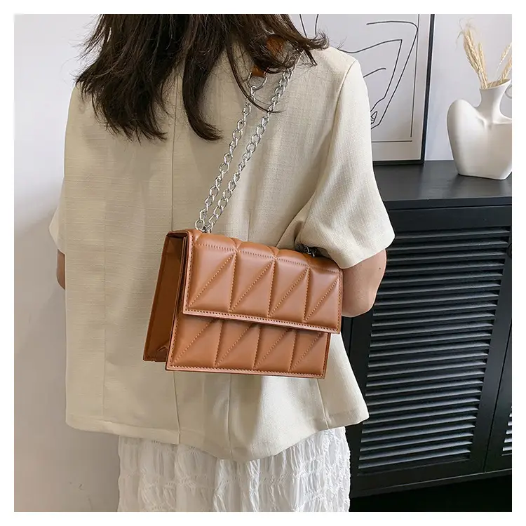 Black Quilted Shoulder Crossbody Bag with Chain — feature 28