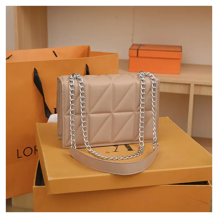 Black Quilted Shoulder Crossbody Bag with Chain — feature 39