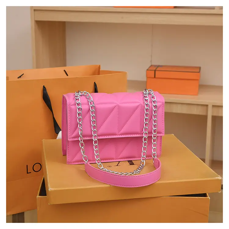Black Quilted Shoulder Crossbody Bag with Chain — feature 40