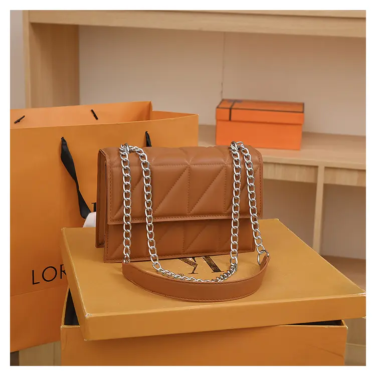 Black Quilted Shoulder Crossbody Bag with Chain — feature 41