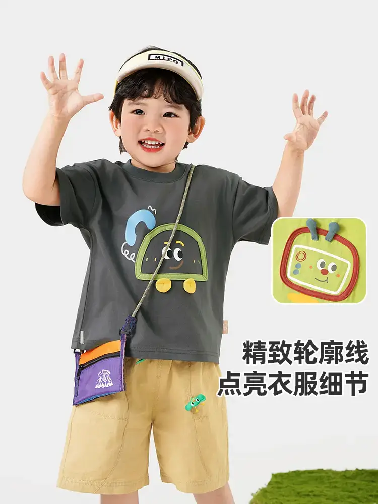 Kaka Panda Cartoon T-shirt for Girls Boys Summer Casual - Image 5
