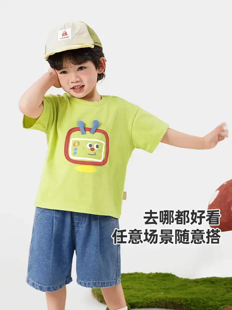 Kaka Panda Cartoon T-shirt for Girls Boys Summer Casual - Image 7