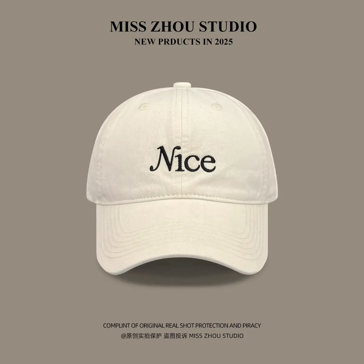 White Letter Embroidered Baseball Cap Women Spring Summer - Image 9