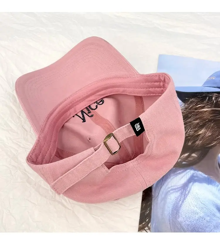 White Letter Embroidered Baseball Cap Women Spring Summer — feature 11