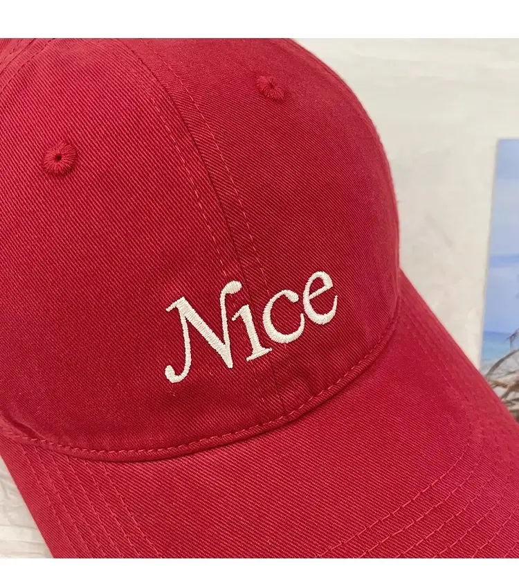 White Letter Embroidered Baseball Cap Women Spring Summer — feature 19