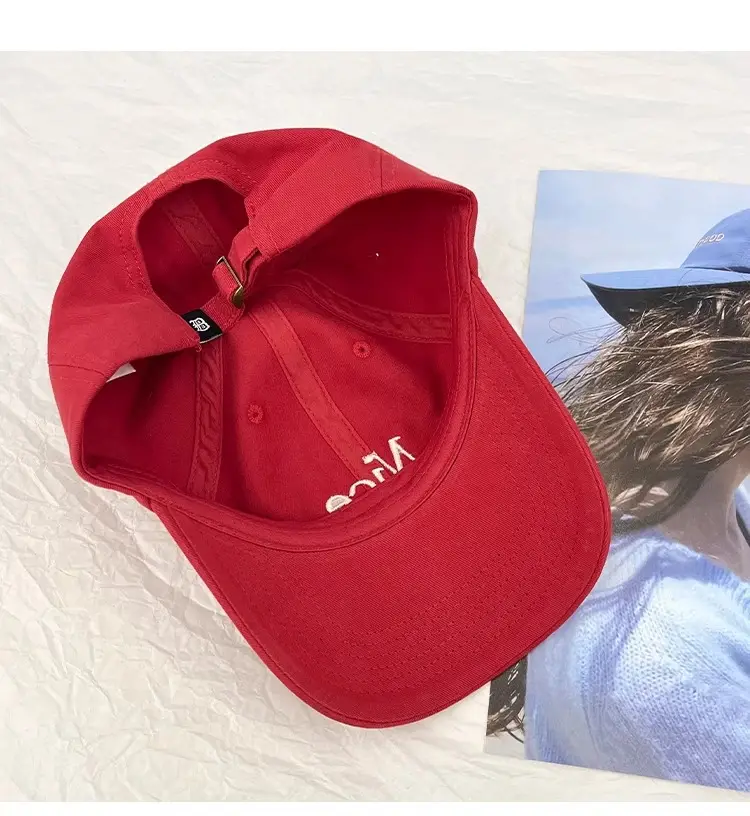 White Letter Embroidered Baseball Cap Women Spring Summer — feature 20
