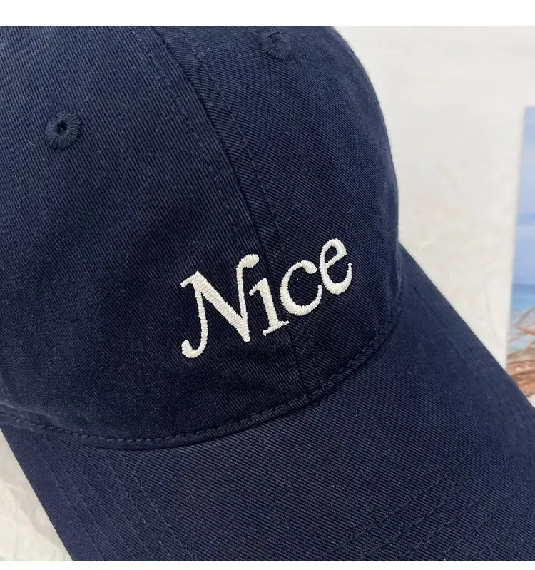 White Letter Embroidered Baseball Cap Women Spring Summer — feature 22