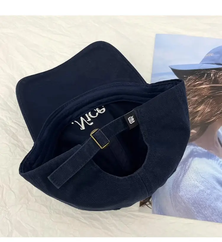 White Letter Embroidered Baseball Cap Women Spring Summer — feature 23
