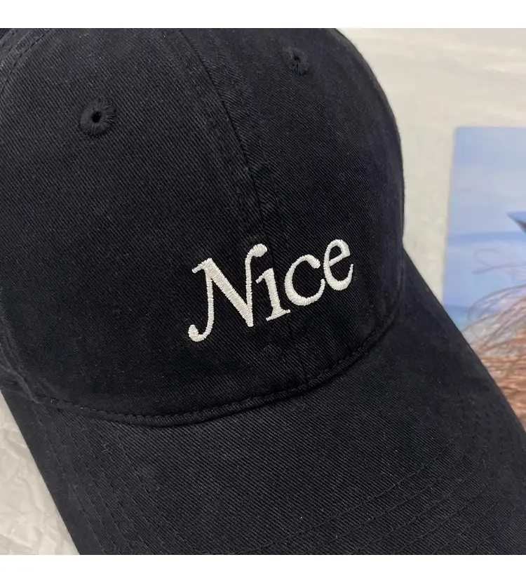 White Letter Embroidered Baseball Cap Women Spring Summer — feature 25