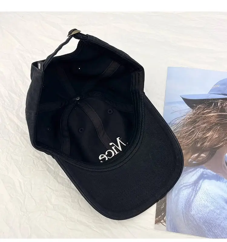 White Letter Embroidered Baseball Cap Women Spring Summer — feature 26