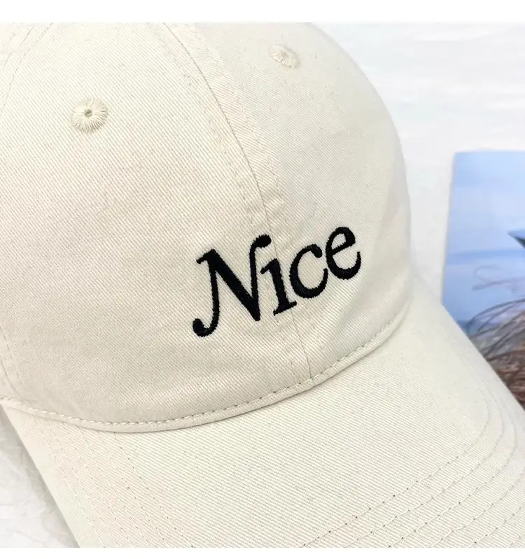 White Letter Embroidered Baseball Cap Women Spring Summer — feature 7