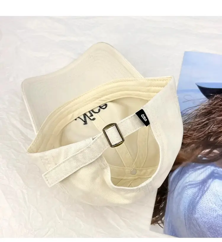 White Letter Embroidered Baseball Cap Women Spring Summer — feature 8