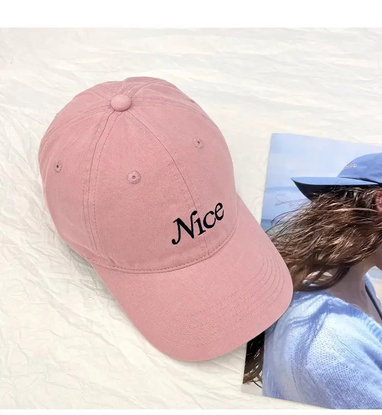 White Letter Embroidered Baseball Cap Women Spring Summer — feature 9