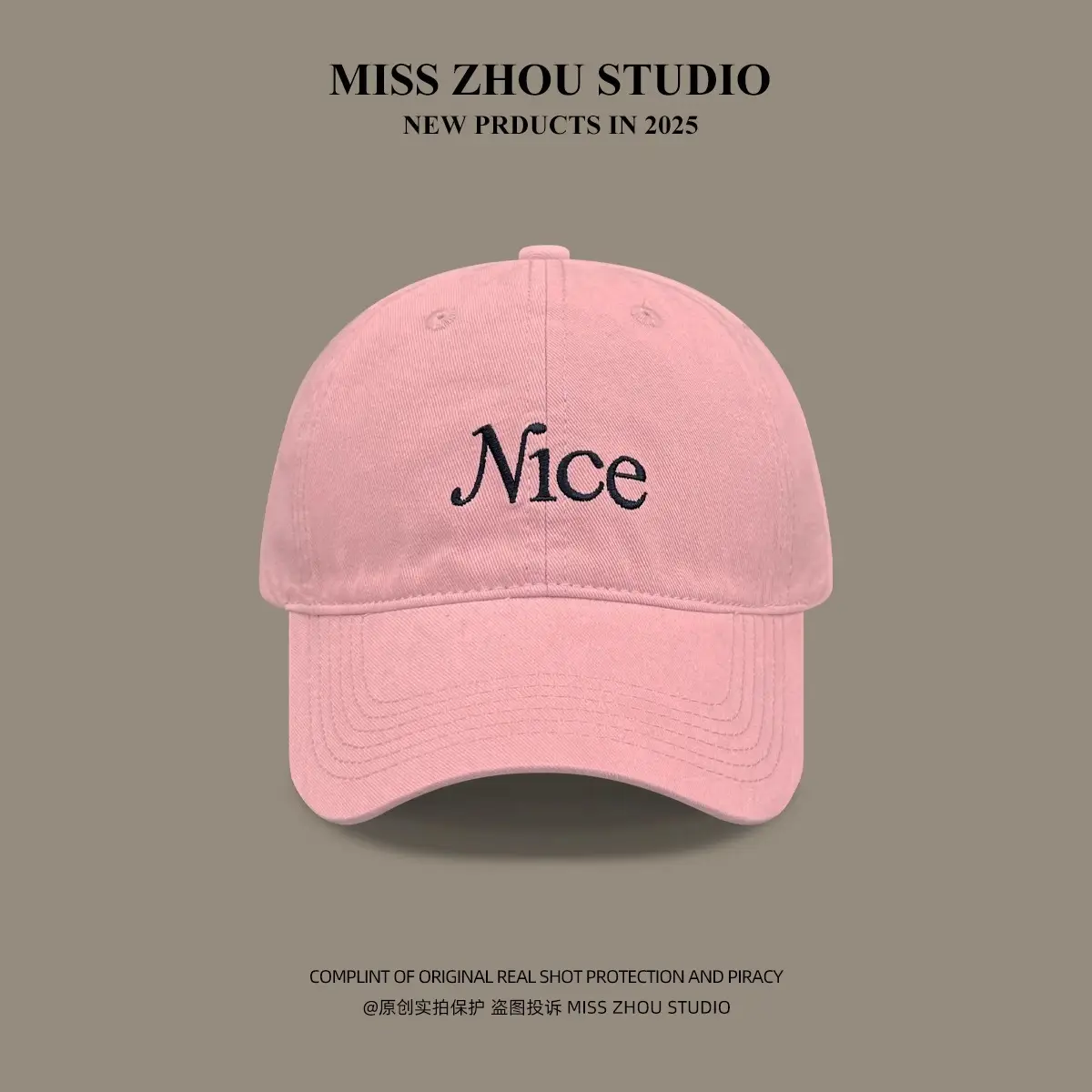 White Letter Embroidered Baseball Cap Women Spring Summer - Image 2