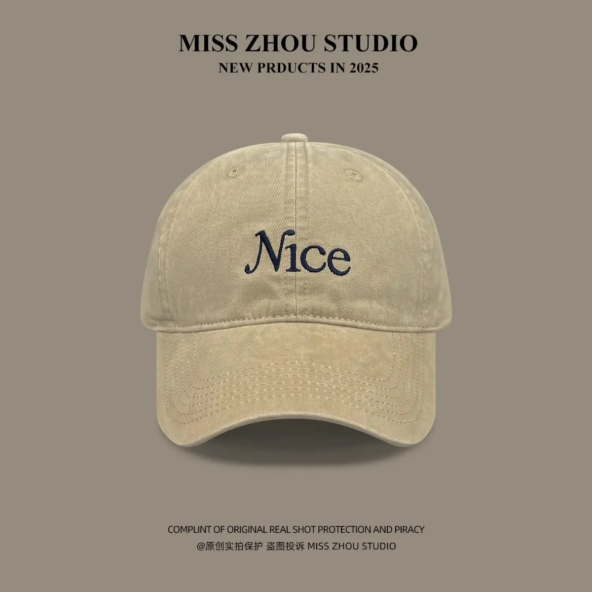 White Letter Embroidered Baseball Cap Women Spring Summer - Image 3