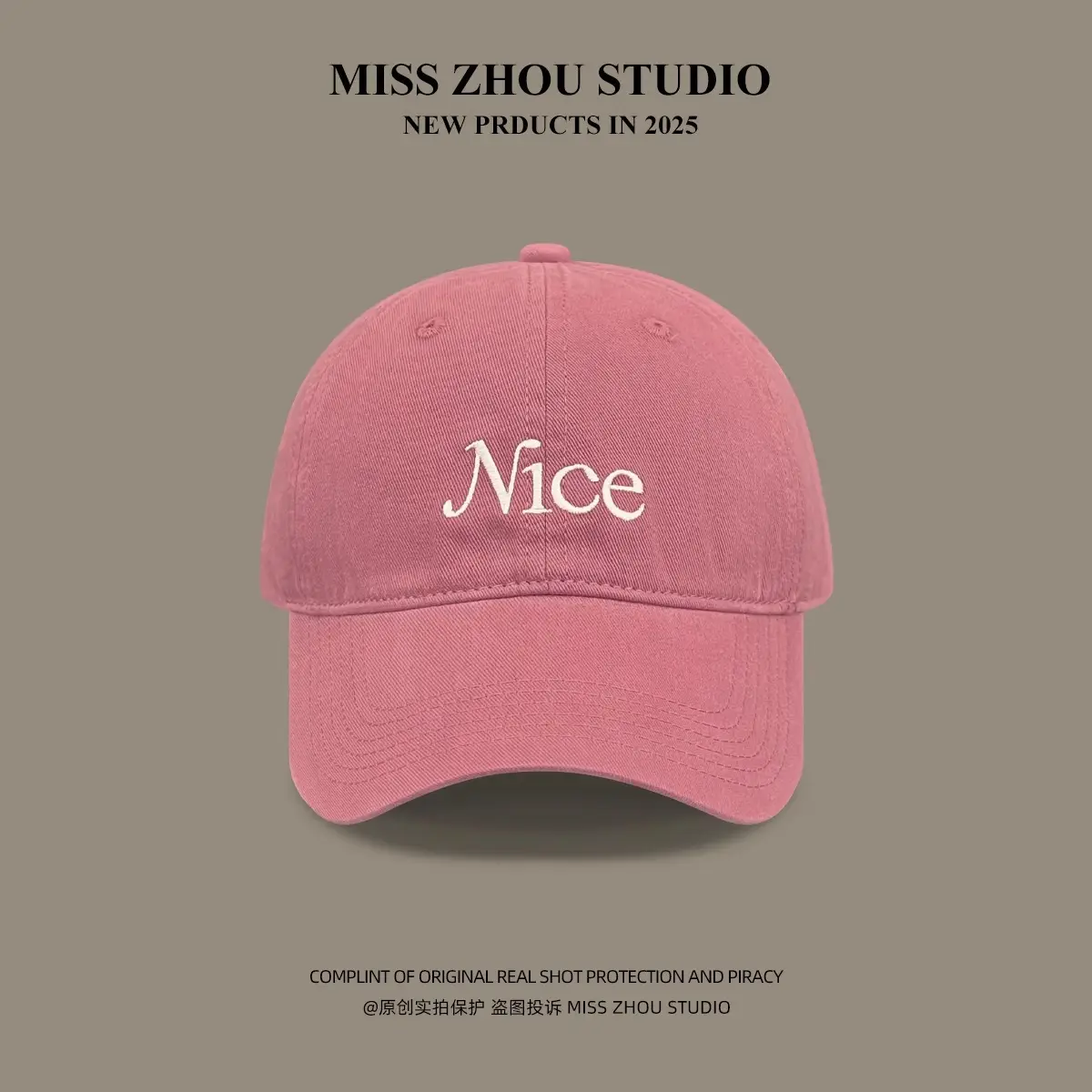 White Letter Embroidered Baseball Cap Women Spring Summer - Image 4
