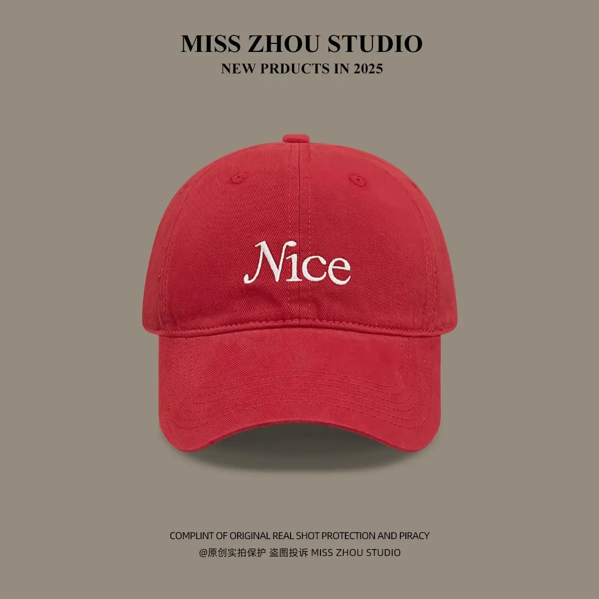 White Letter Embroidered Baseball Cap Women Spring Summer - Image 5