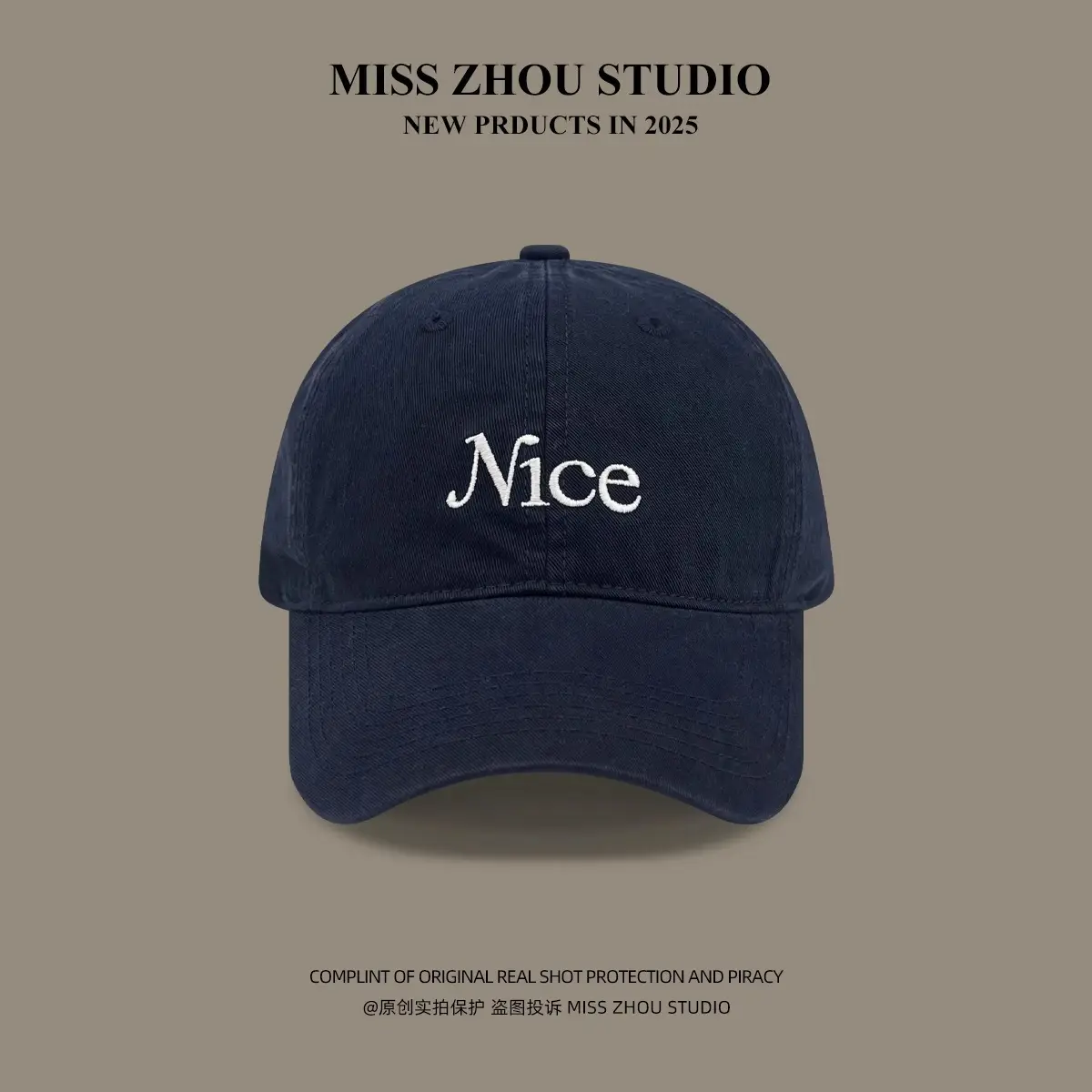 White Letter Embroidered Baseball Cap Women Spring Summer - Image 6